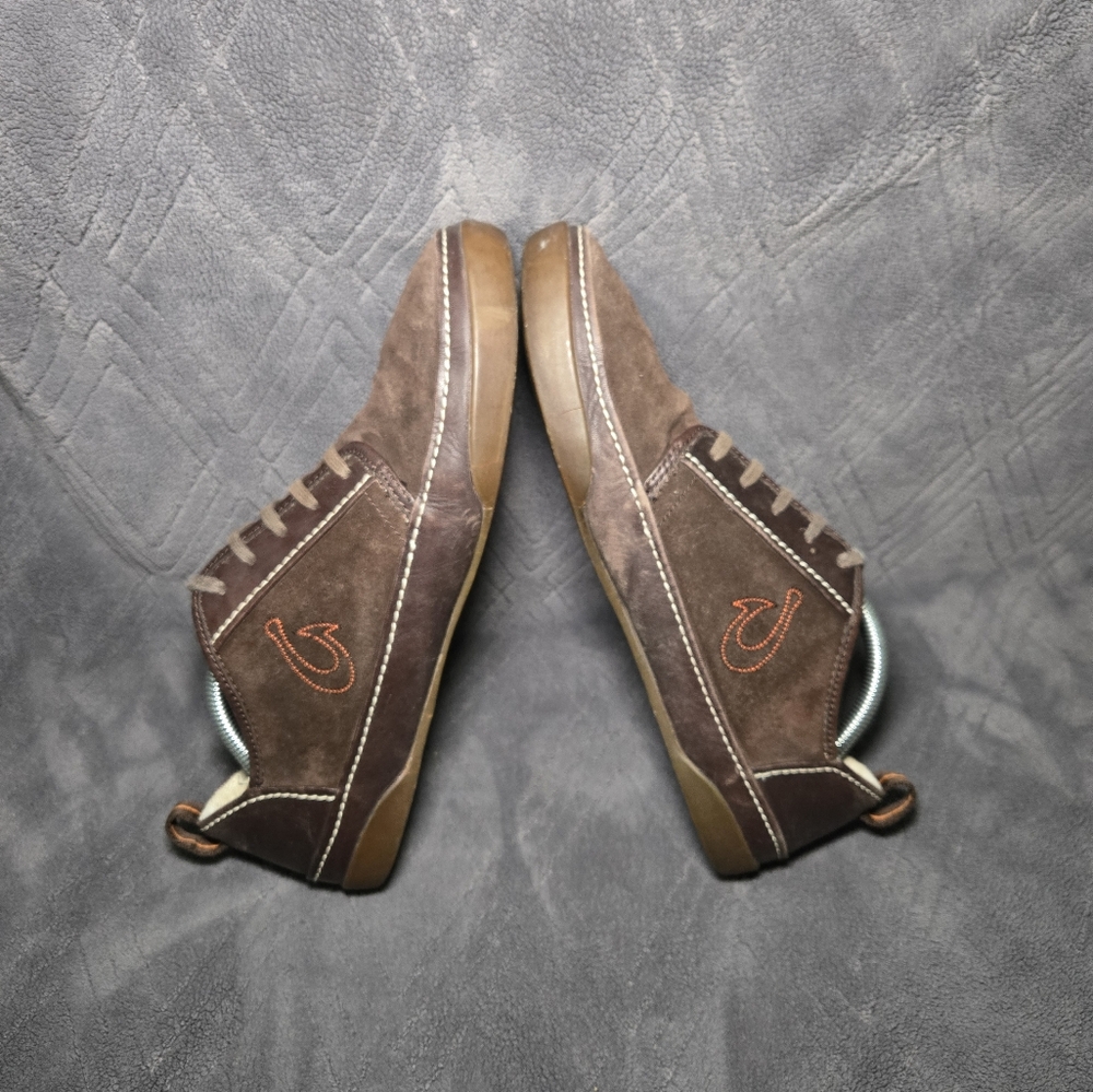 Olukai Shoes Mens Sz 10 Brown Suede Leather Casual Sneakers. - Picture 3 of 9